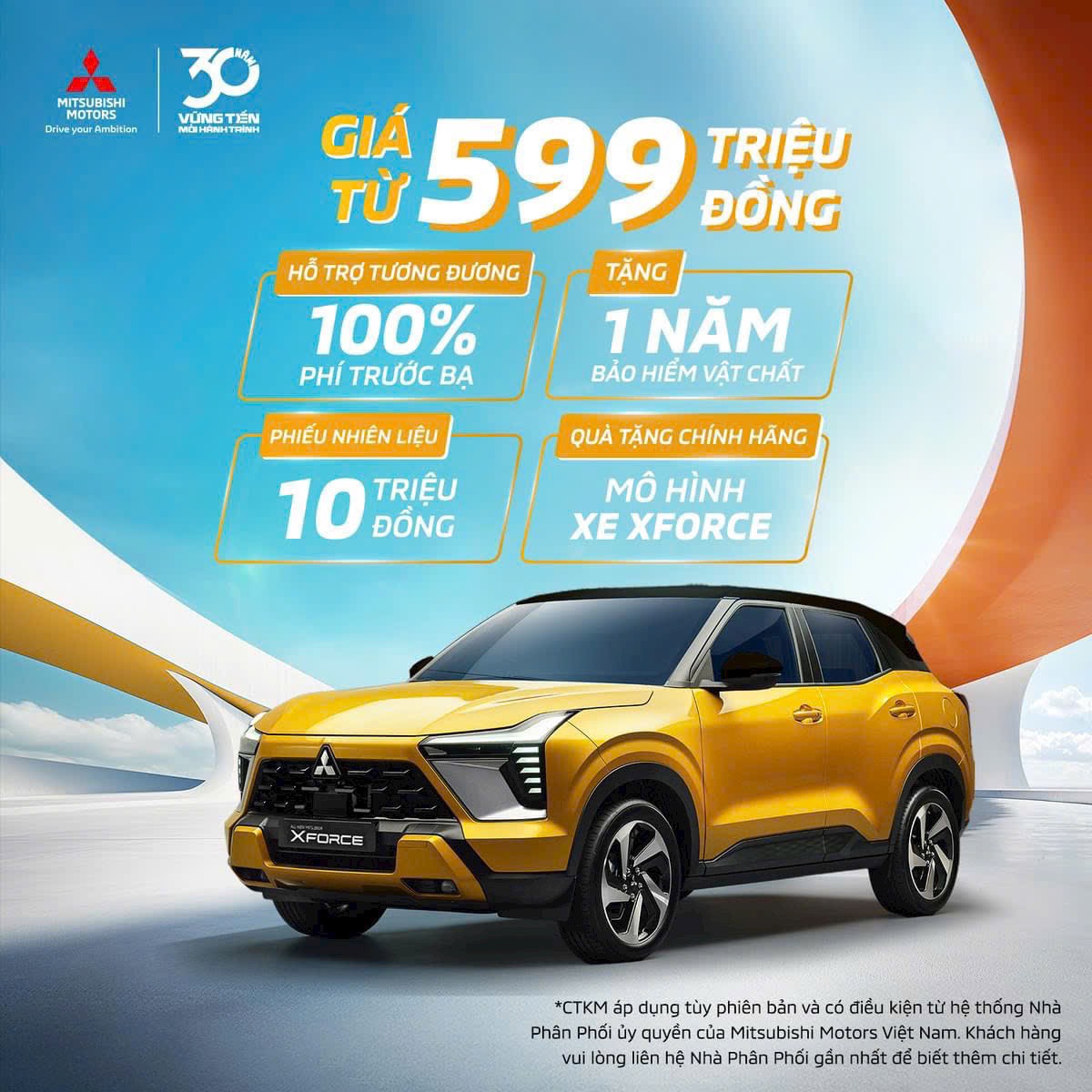 ƯU ĐÃI THÁNG 09/2024 MITSUBISHI: XPANDER, ATTRAGE GIẢM 100% TRƯỚC BẠ